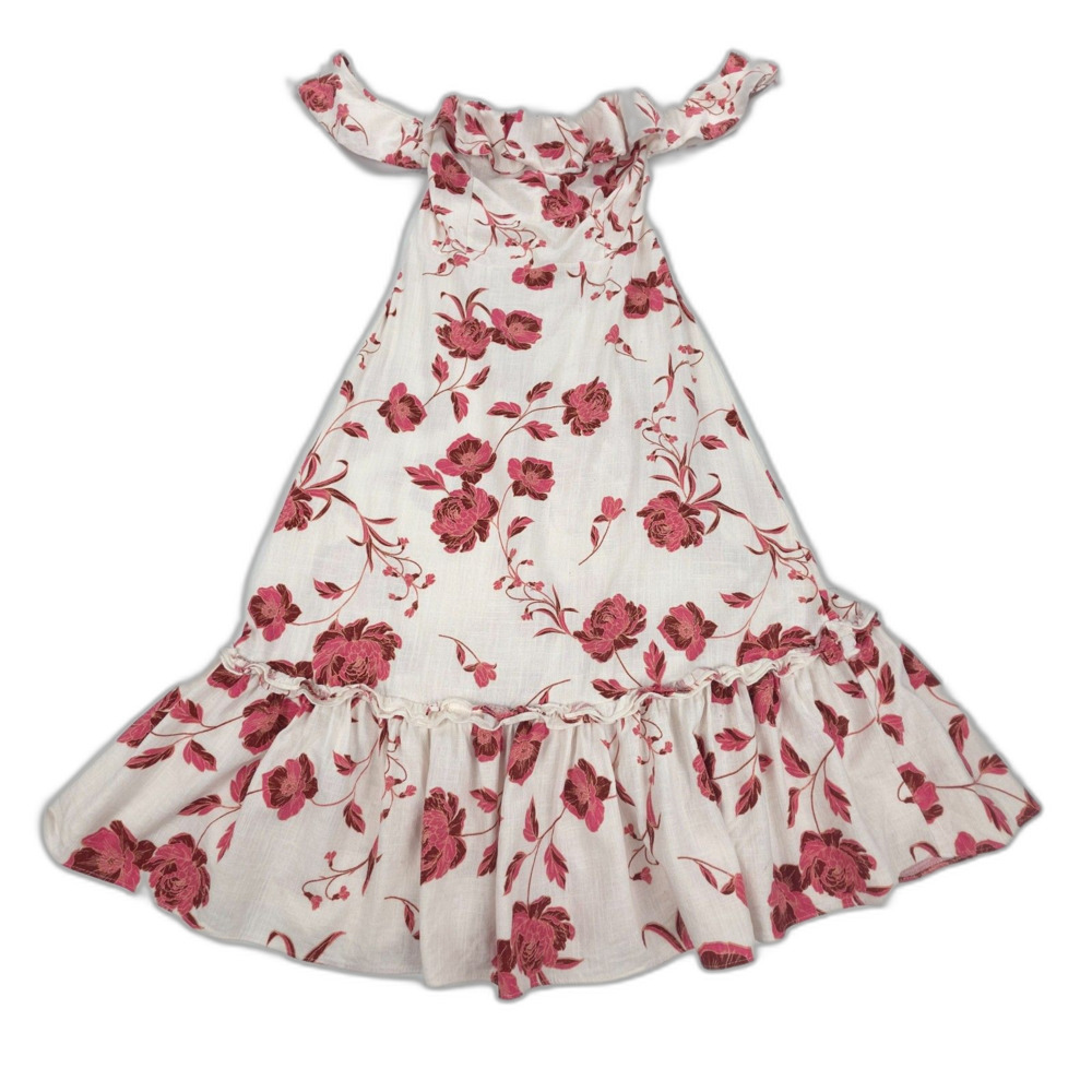 MISA Los Angeles Linen Oona Dress Abstract Peony Soft Girl Romantic Coquette